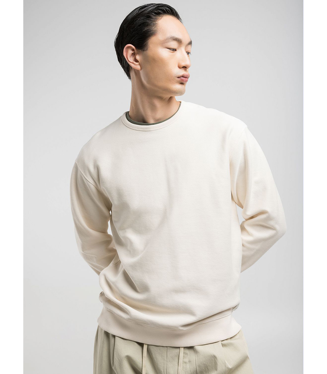 インターロック スウェットシャツ 詳細画像 アイボリー 2